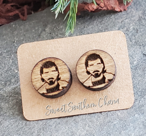 Morgan Wallen Laser Cut Stud Earrings