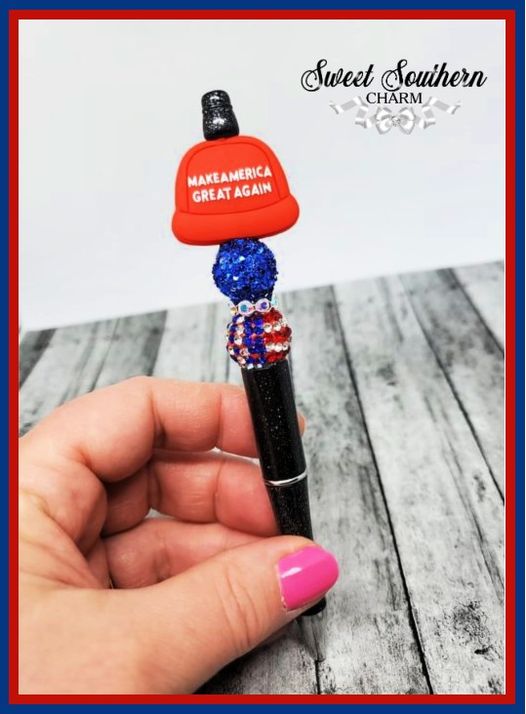 Make America Great Again Hat Beaded Pen-