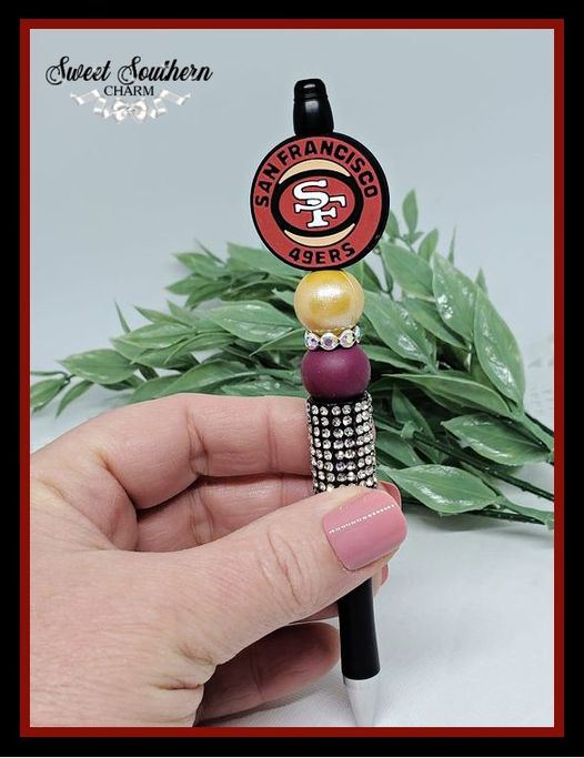 SF Forty Niner's Blingy Beaded Pen-