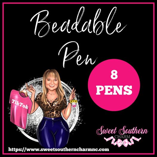 EIGHT BEADABLE PENS-