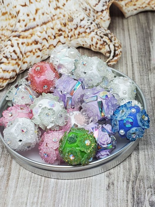 16 mm assorted fancy bling beads-