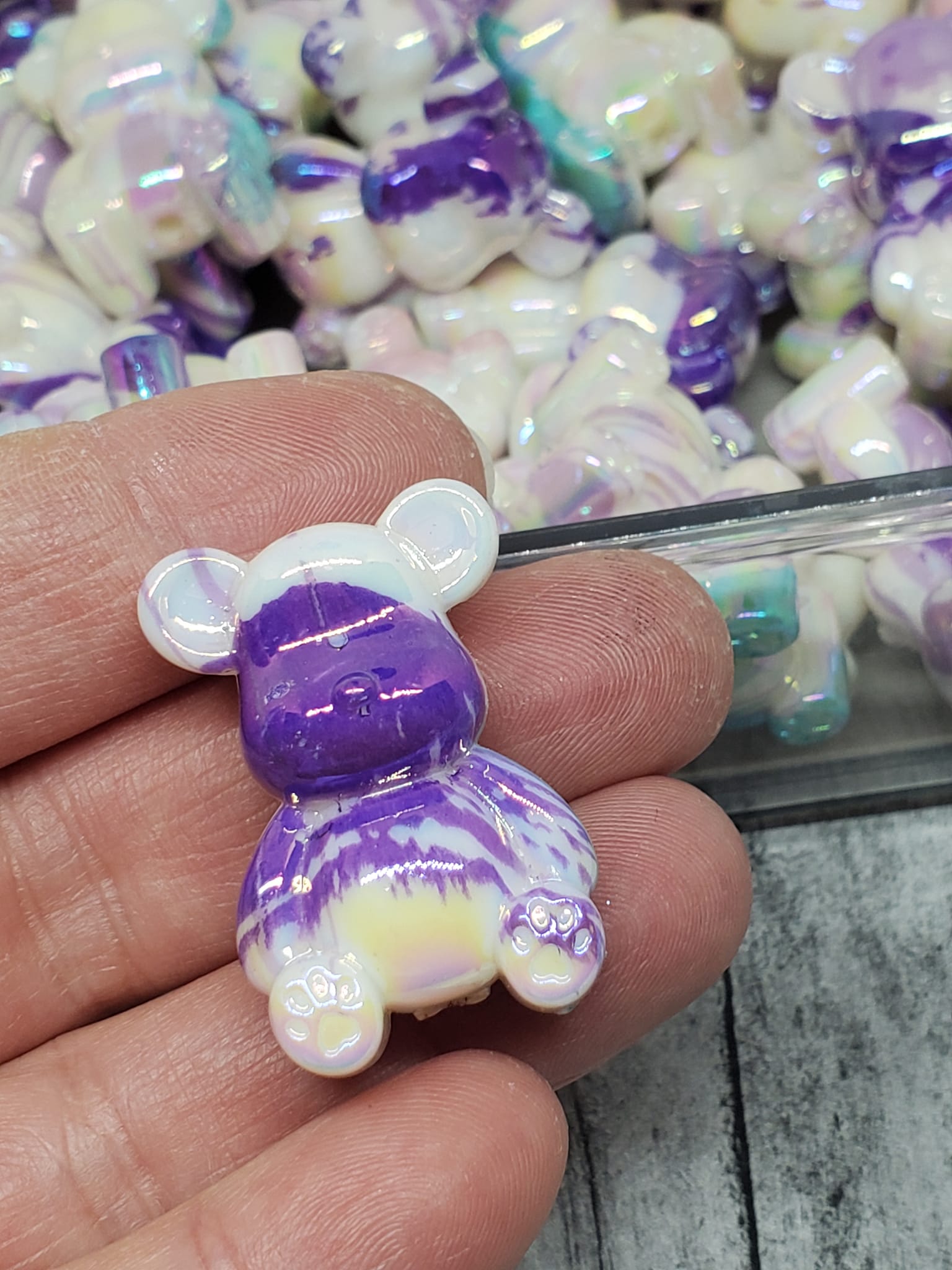 Acrylic Bear Focal Beads-