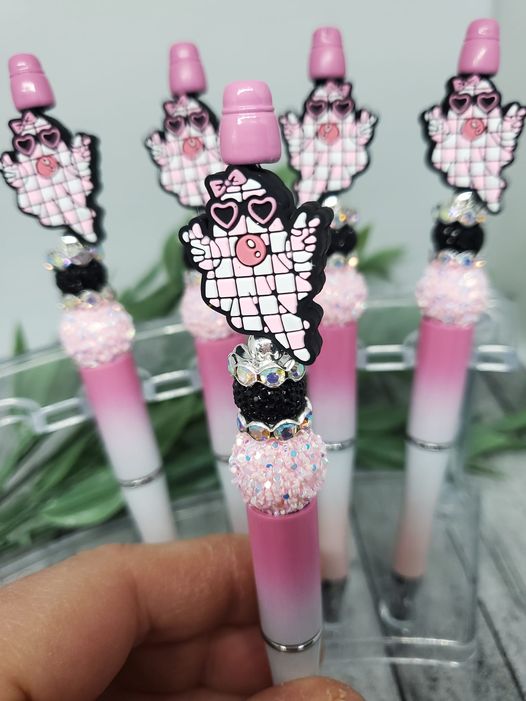 Bubbalicious the Bubble Gum Popping Ghost Beaded Pen-