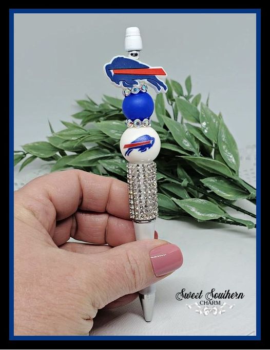 Buffalo Bills Blingy Beaded Pen-